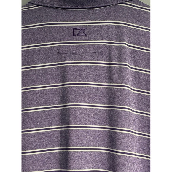 Cutter and Buck Troon North Golf Club Mens L Purple Polo Shirt Short Sleeve - Picture 4 of 10